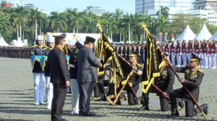 Prabowo di HUT Bhayangkara ke-79