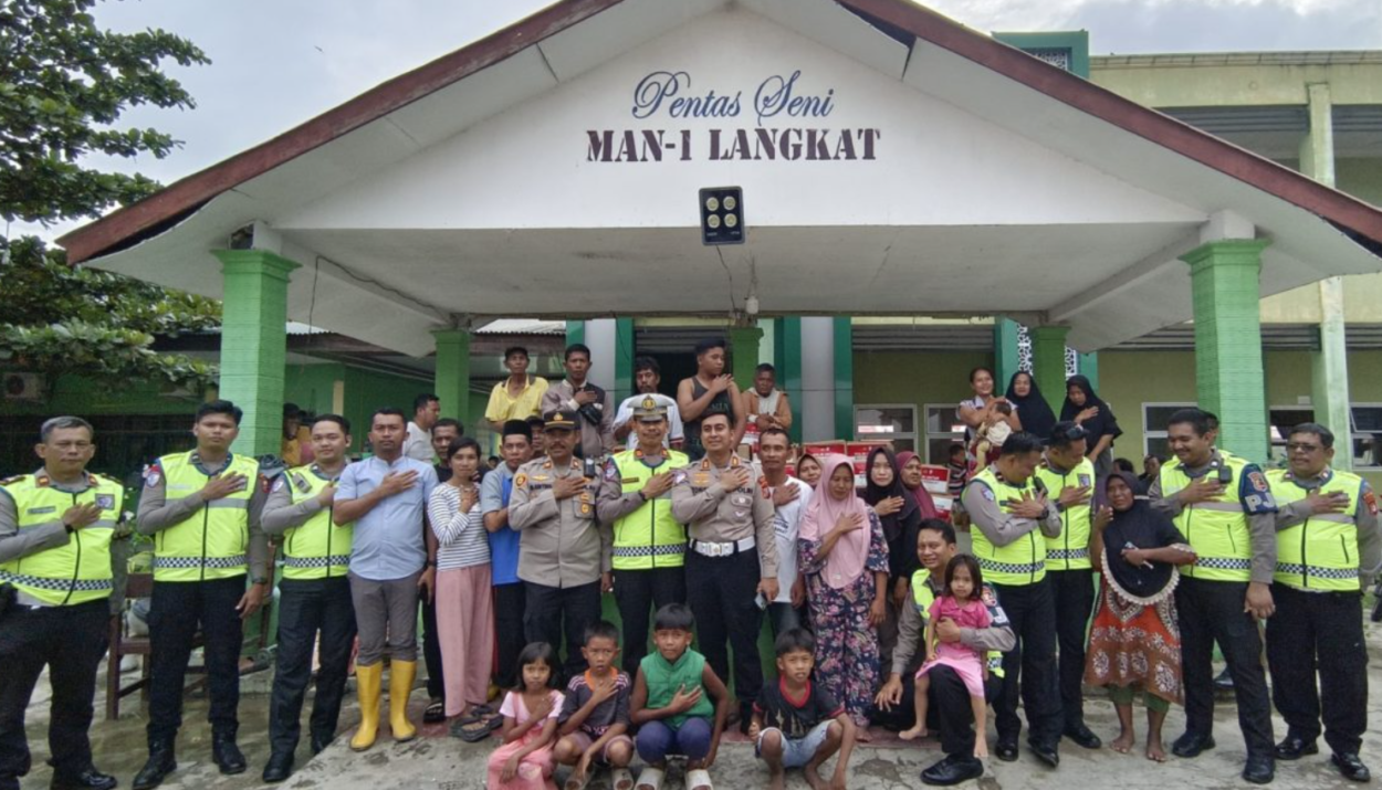 Korlantas kirim bantuan ke Langkat